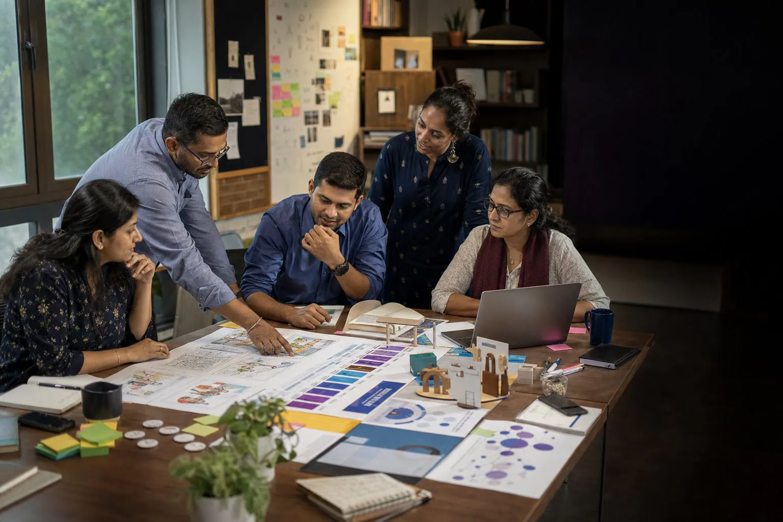 Illustrative image of an Indian team co-designing a learning programme