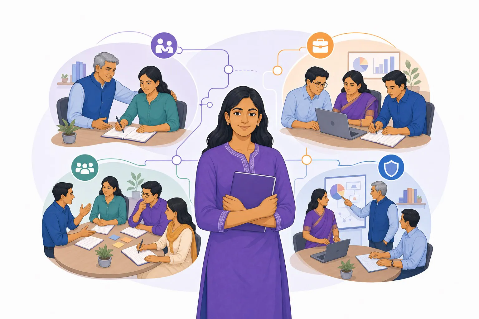 Capability owner supported by guided practice, team learning, evidence review and institutional systems