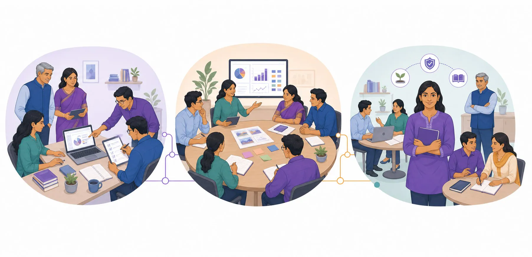 Client and Consultancy Mantra teams review authentic work evidence together before client ownership continues
