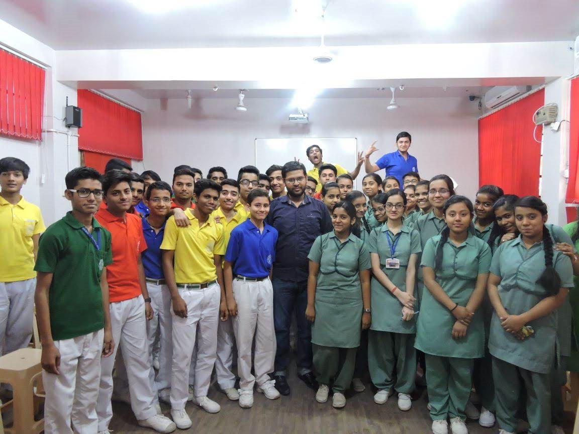 Students and facilitator after a school learning workshop